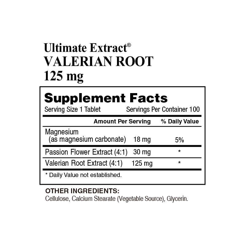 Valerian Root 125 mg with Passion Flower