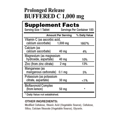 Prolonged Release Buffered C 1,000 mg