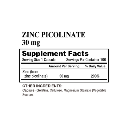 Zinc Picolinate 30 mg