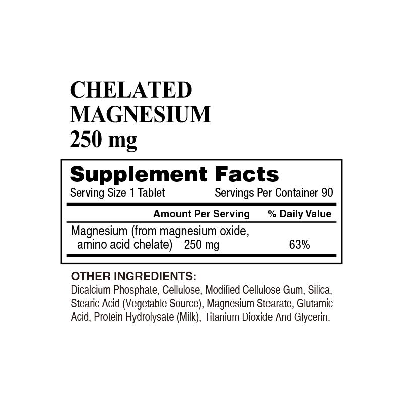 Chelated Magnesium 250 mg