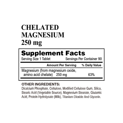 Chelated Magnesium 250 mg