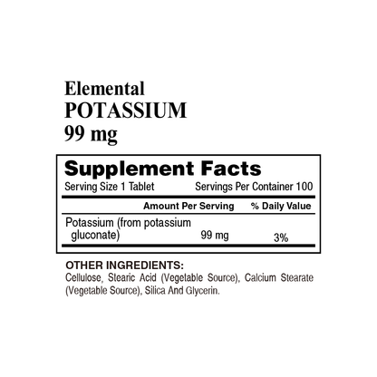 Elemental Potassium 99 mg