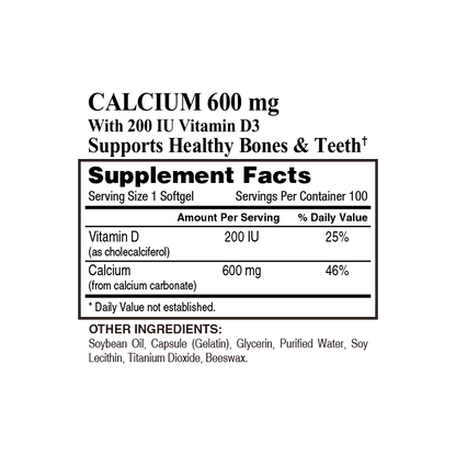 Calcium 600 mg with Vitamin D3 200 IU