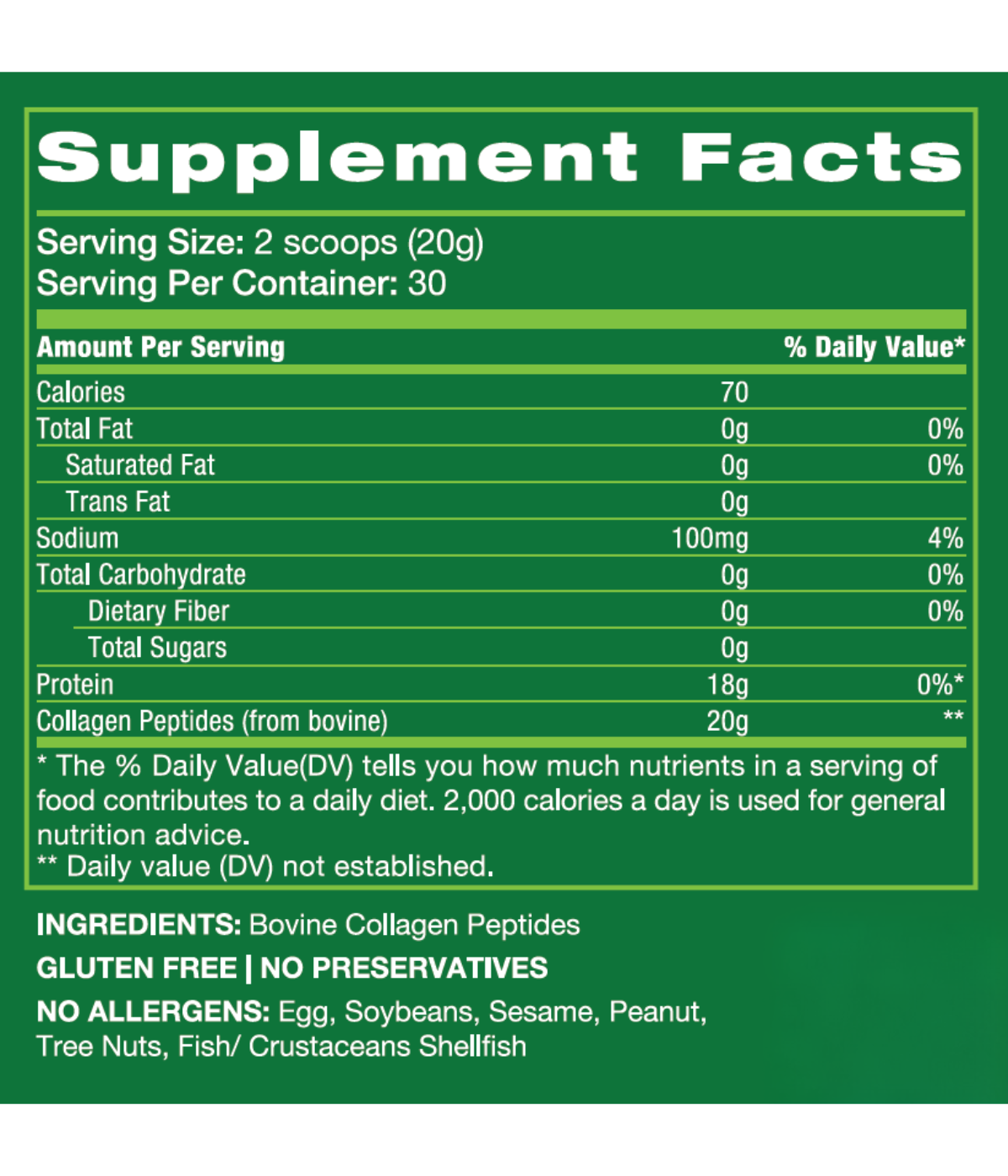 Collagen Peptides (Grass-fed Bovine) 600g