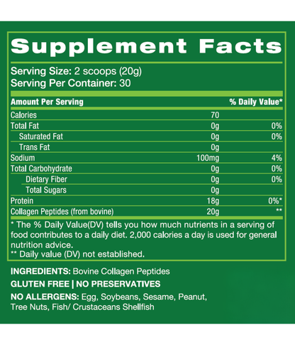 Collagen Peptides (Grass-fed Bovine) 600g