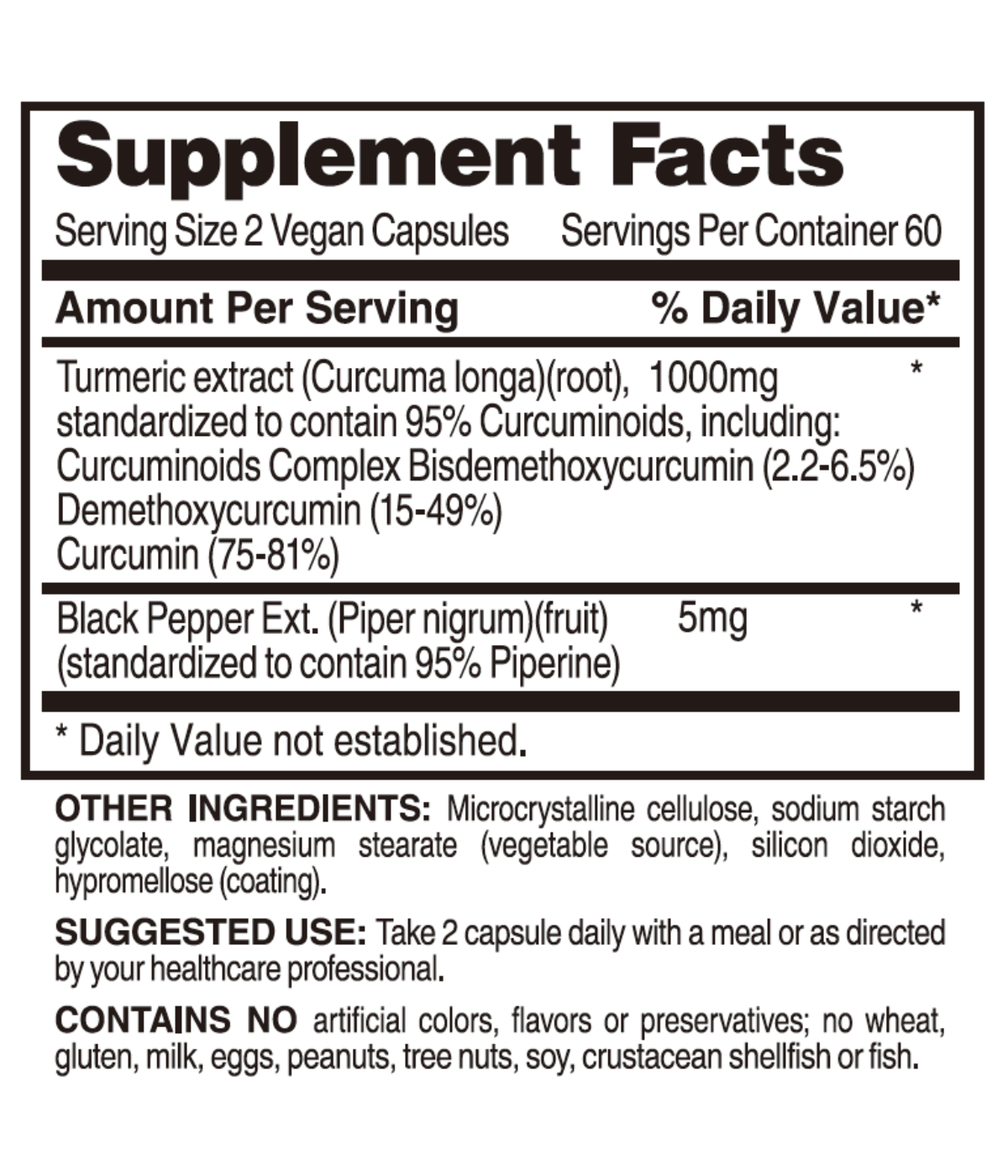 Turmeric Curcumin 1000mg