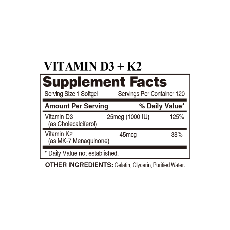 Vitamin D3 + K2
